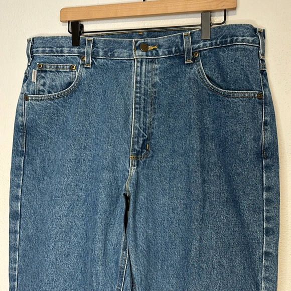 Carhartt Men's Slim Fit Heavyweight 5 Pocket Tapered Jean 38 X 32 Stonewash - Picture 3 of 7